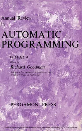 Goodman |  Annual Review in Automatic Programming | eBook | Sack Fachmedien