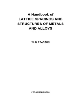 Pearson / Raynor |  A Handbook of Lattice Spacings and Structures of Metals and Alloys | eBook | Sack Fachmedien