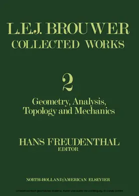 Freudenthal |  L. E. J. Brouwer Collected Works | eBook | Sack Fachmedien