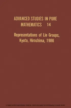 Okamoto / Oshima |  Representations of Lie Groups, Kyoto, Hiroshima, 1986 | eBook | Sack Fachmedien