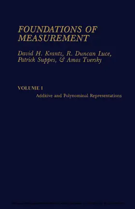 Krantz / Luce / Suppes |  Additive and Polynomial Representations | eBook | Sack Fachmedien