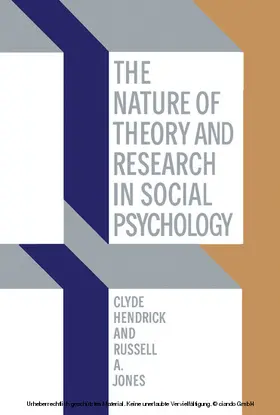 Hendrick / Jones |  The Nature of Theory and Research in Social Psychology | eBook | Sack Fachmedien