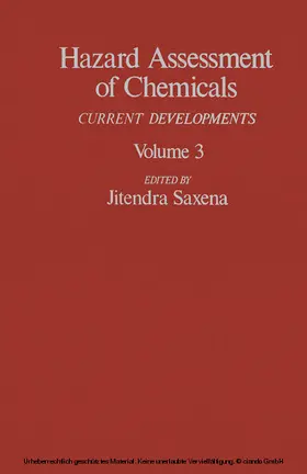 Saxena |  Hazard Assessment of Chemicals | eBook | Sack Fachmedien