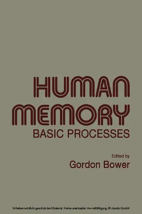 Bower |  Human Memory | eBook | Sack Fachmedien