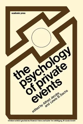 Jacobs / Sachs |  The Psychology of Private Events | eBook | Sack Fachmedien