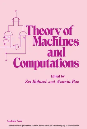 Kohavi / Paz |  Theory of Machines and Computations | eBook | Sack Fachmedien