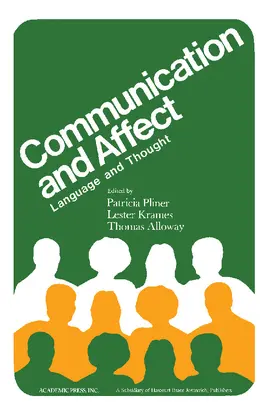 Pliner / Krames / Alloway |  Communication and Affect | eBook | Sack Fachmedien