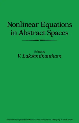 Lakshmikantham |  Nonlinear Equations in Abstract Spaces | eBook | Sack Fachmedien