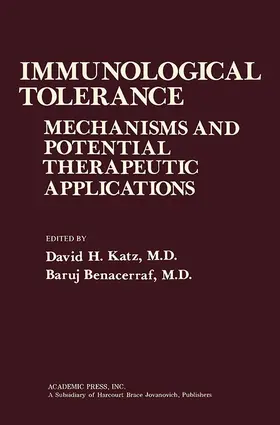 Katz / Benacerraf |  Immunological Tolerance | eBook | Sack Fachmedien