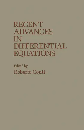 Conti |  Recent Advances in Differential Equations | eBook | Sack Fachmedien