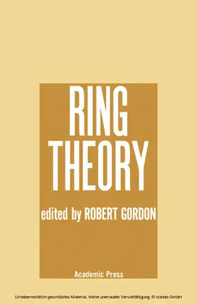Gordon |  Ring Theory | eBook | Sack Fachmedien