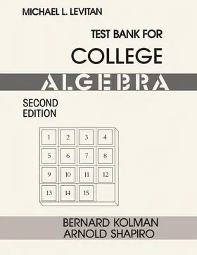 Kolman / Shapiro / Levitan |  Test Bank for College Algebra | eBook | Sack Fachmedien