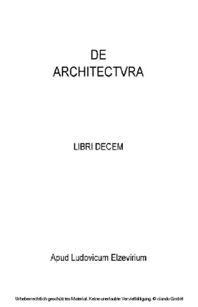 Pollio / De Laet |  De architectura | eBook | Sack Fachmedien