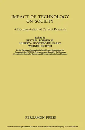 Schmeikal / Hogeweg-de Haart / Richter |  Impact of Technology on Society | eBook | Sack Fachmedien