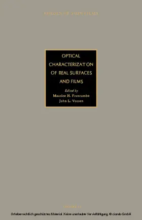 Vedam |  Optical Characterization of Real Surfaces and Films | eBook | Sack Fachmedien