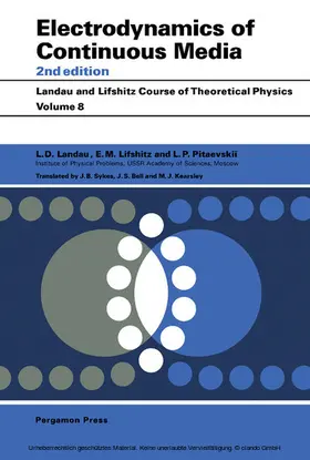 Landau / Bell / Kearsley |  Electrodynamics of Continuous Media | eBook | Sack Fachmedien