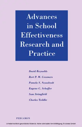 Reynolds / Creemers / Nesselrodt |  Advances in School Effectiveness Research and Practice | eBook | Sack Fachmedien