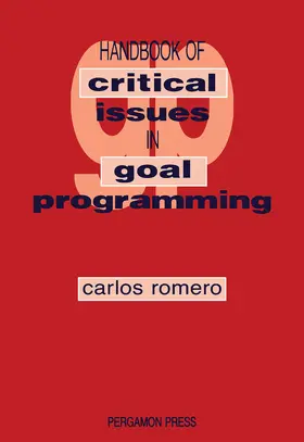 Romero |  Handbook of Critical Issues in Goal Programming | eBook | Sack Fachmedien