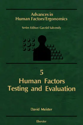 Meister |  Human Factors Testing and Evaluation | eBook | Sack Fachmedien