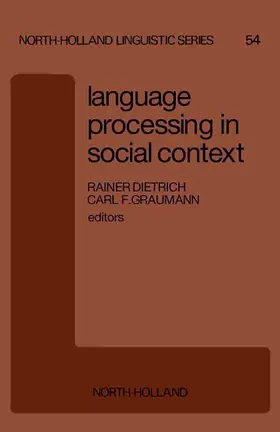 Dietrich / Graumann |  Language Processing in Social Context | eBook | Sack Fachmedien