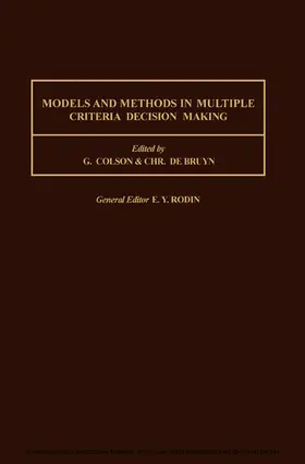 Colson / de Bruyn |  Models and Methods in Multiple Criteria Decision Making | eBook | Sack Fachmedien
