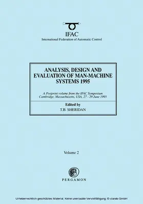 Sheridan | Analysis, Design and Evaluation of Man-Machine Systems 1995 | E-Book | sack.de
