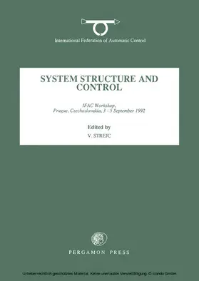 Strejc |  System Structure and Control 1992 | eBook | Sack Fachmedien