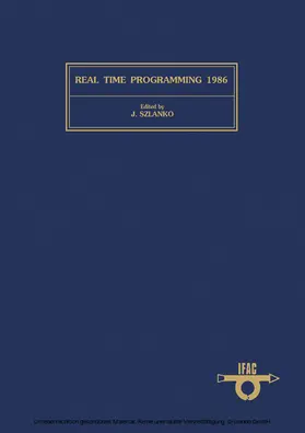 Szlanko |  Real Time Programming 1986 | eBook | Sack Fachmedien