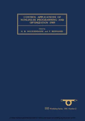 Siguerdidjane / Bernhard |  Control Applications of Nonlinear Programming and Optimization 1989 | eBook | Sack Fachmedien