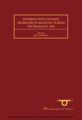 Zaremba |  Information Control Problems in Manufacturing Technology 1992 | eBook | Sack Fachmedien