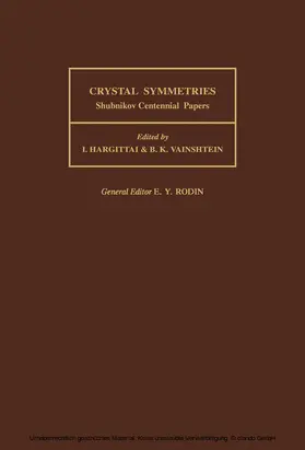 Vainshtein / Hargittai |  Crystal Symmetries | eBook | Sack Fachmedien