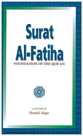 Algar |  Surat Al-Fatiha | eBook | Sack Fachmedien