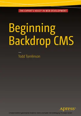 Tomlinson |  Beginning Backdrop CMS | eBook | Sack Fachmedien