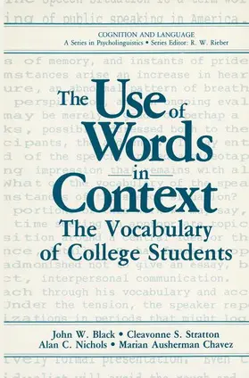 Black / Stratton / Nichols |  The Use of Words in Context | Buch |  Sack Fachmedien