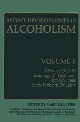 Galanter |  Recent Developments in Alcoholism | eBook | Sack Fachmedien