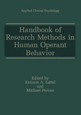 Lattal / Perone | Handbook of Research Methods in Human Operant Behavior | E-Book | sack.de