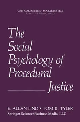 Lind / Tyler |  The Social Psychology of Procedural Justice | eBook | Sack Fachmedien