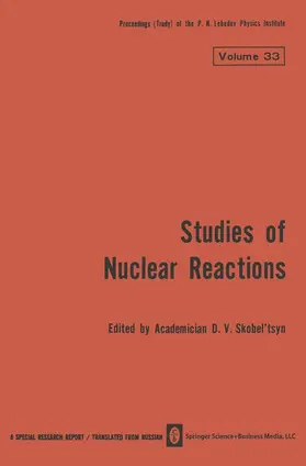 Skobel tsyn |  Studies of Nuclear Reactions | Buch |  Sack Fachmedien