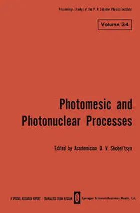 Skobel tsyn | Photomesic and Photonuclear Processes | E-Book | sack.de