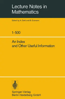 Eckmann / Dold |  An Index and Other Useful Information | Buch |  Sack Fachmedien