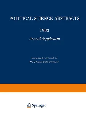  Political Science Abstracts | Buch |  Sack Fachmedien