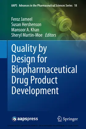 Jameel / Hershenson / Khan |  Quality by Design for Biopharmaceutical Drug Product Development | eBook | Sack Fachmedien