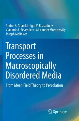 Snarskii / Bezsudnov / Malinsky |  Transport Processes in Macroscopically Disordered Media | Buch |  Sack Fachmedien
