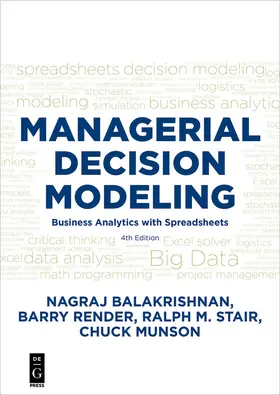 Balakrishnan / Render / Stair | Managerial Decision Modeling | E-Book | www2.sack.de