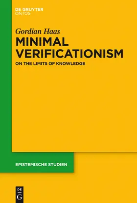Haas | Minimal Verificationism | Buch | 978-1-5015-1057-1 | sack.de