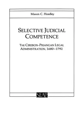 Hoadley |  Selective Judicial Competence | eBook | Sack Fachmedien