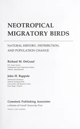 DeGraaf / Rappole |  Neotropical Migratory Birds | eBook | Sack Fachmedien