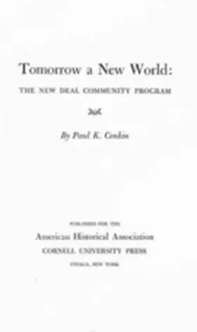 Conkin |  Tomorrow a New World | eBook | Sack Fachmedien