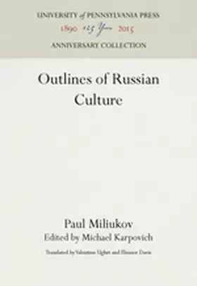 Miliukov / Karpovich |  Outlines of Russian Culture | Buch |  Sack Fachmedien
