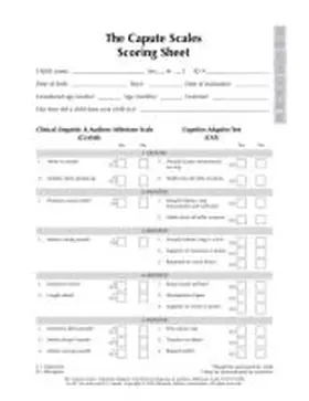 Accardo / Voigt / Capute |  The Capute Scales Scoring Sheets | Buch |  Sack Fachmedien